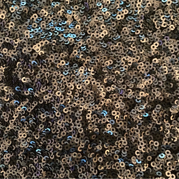 Vera Wang Sequin and Tule Navy Metallic Knee Length size 8 - Picture 12 of 16